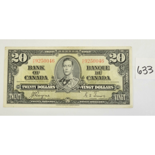 1937 CDN $20 BANKNOTE
