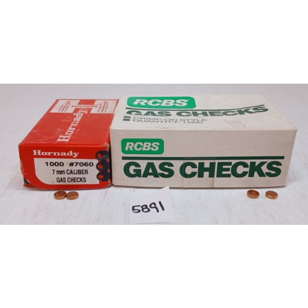 GAS CHECKS: 2000X HORNADY & RCBS 7MM GAS CHECKS - SEALED