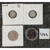 Image 2 : LOT OF 4 - 1891-2015 CDN 5, 25 CENT & DOLLAR - INCL 2010 VANCOUVER STERLING SILVER  LUCKY LOONIE 