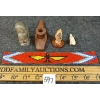 Image 2 : LOT OF 5 - SIGNED SOAPSTONE FIGURE, CLAY PIPE, WALRUS TOOTH SCRIMSHAW & BEADED HEADBAND
