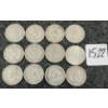 Image 2 : LOT OF 12 - 1943-1966 CDN 25 CENT COINS