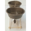 Image 4 : LOT OF 2 - CAST COUNTERTOP SCALE W/ BRASS PANS & QTY OF WEIGHTS