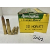 Image 1 : AMMO / BRASS: 44X LIVE & 4X BRASS REMINGTON .22 HORNET - 45 GR SP