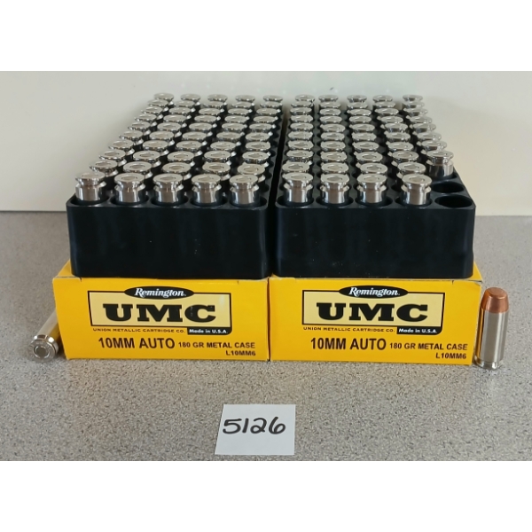 AMMO: 100X UMC 10MM AUTO - 180GR - METAL CASE 