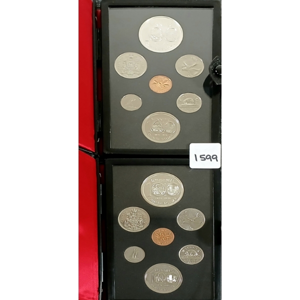 LOT OF 2 - 1974 RCM UNCIRCULATED DOUBLE DOLLAR PROOF SETS 