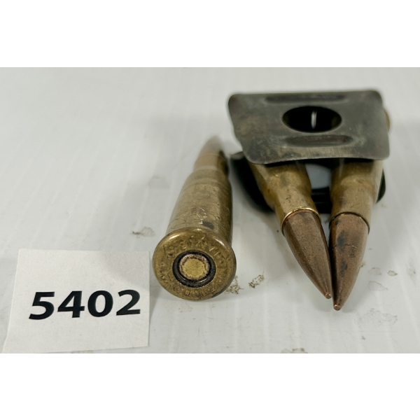 AMMO: 3X 8 MM LEBEL - MILITARY FMJ - ON CLIP