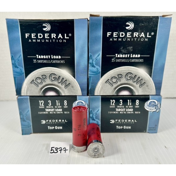 AMMO: 100X FEDERAL 12 GA 2-3/4 IN - #8