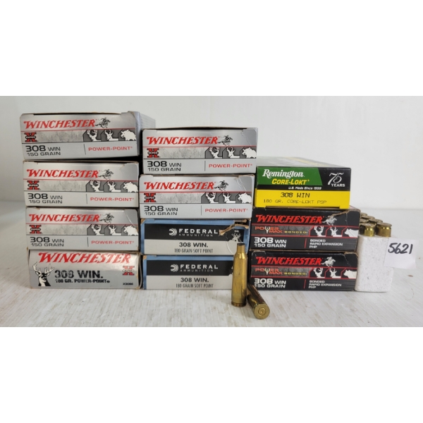 BRASS: APPROX 240X MIXED .308WIN - 155GR - ONCE FIRED