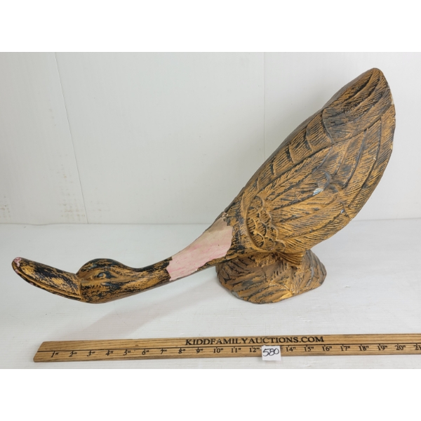 GOLD GOOSE FOLK ART PIECE