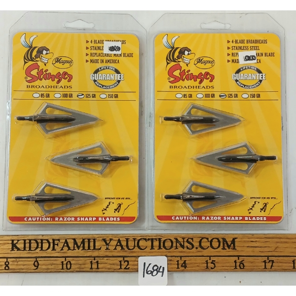 LOT OF 2 - MAGNUS STINGER BROADHEADS - 125GR