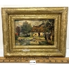 Image 1 : POND SCENE - SIGNED - FRAMED OIL ON BOARD