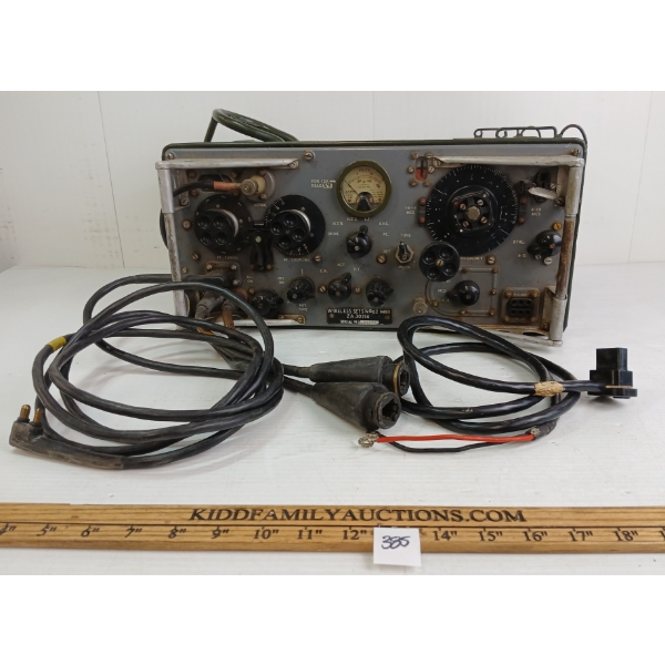 WWII BRITISH PYE RADIO WIRELESS SETS NO. 62 MK II - INCL CABLES