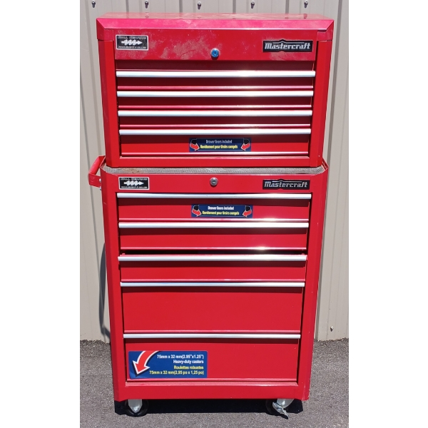 MASTERCRAFT TOOL BOX W/ CONTENTS