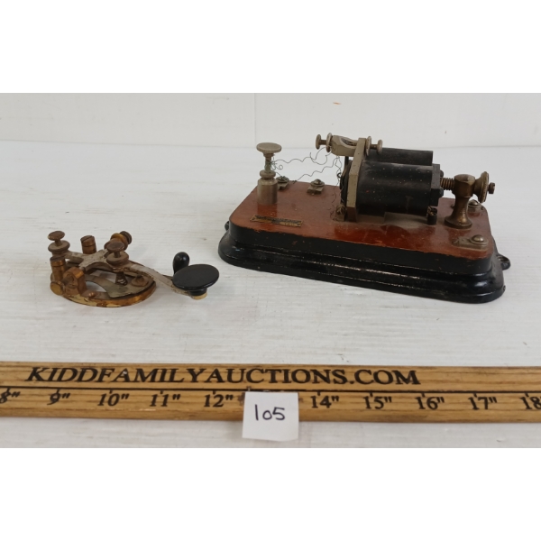 LOT OF 2 - J.H. BUNNELL TELEGRAPH & KEY