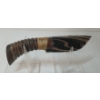 Image 4 : OBSIDIAN KNIFE W/ HORN HANDLE & ANTLER STAND
