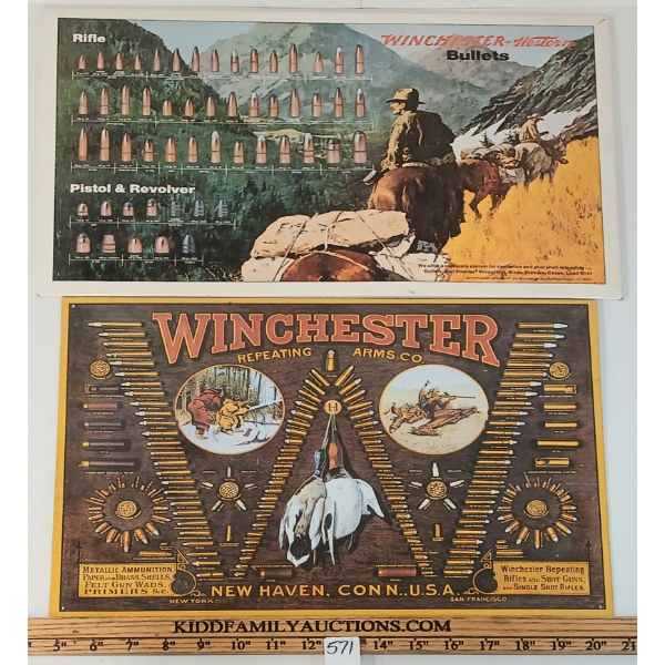 LOT OF 2 - WINCHESTER BULLETS SST SIGNS