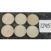 Image 2 : LOT OF 6 - 1968 CDN 25 CENT COINS