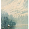 Image 2 : RIVER LANDSCAPE BY DE. P (?) - FRAMED OIL ON CANVAS