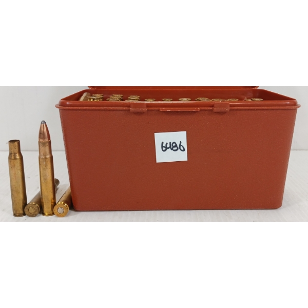 AMMO / BRASS: 30X MIXED .35 WHELEN LIVE - 24X BRASS