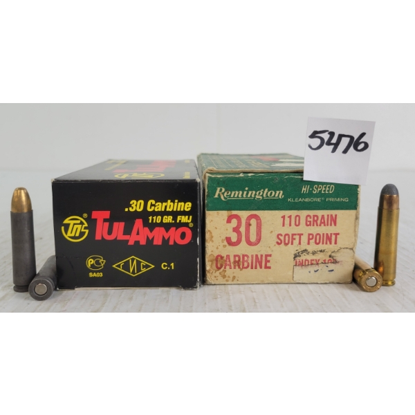 AMMO: 80X REMINGTON & TULAMMO .30CAL - 110GR - SP & FMJ