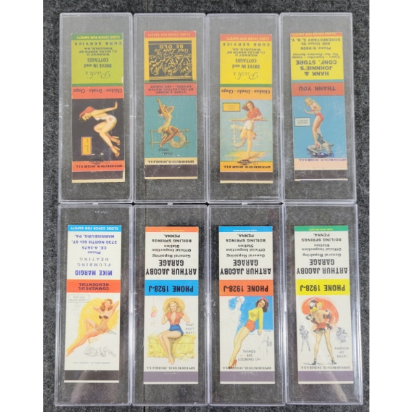 LOT OF 8 - PIN-UP ADVERTISING MATCHBOOK PACKAGES - SUPERIOR MATCH CO.