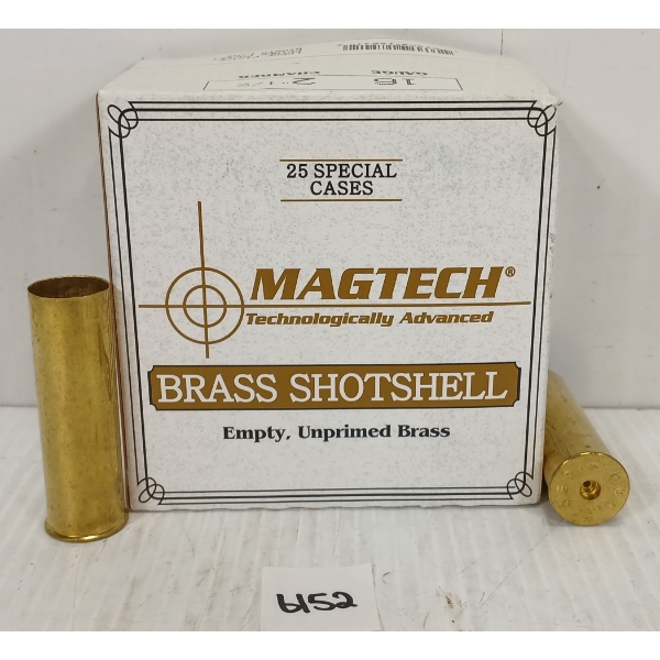BRASS: 25X MAGTECH 16GA - 2 1/2IN - UNPRIMED BRASS SHOTSHELL