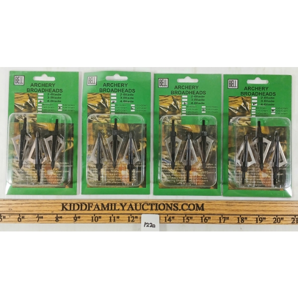 LOT OF 4 - BELL ARCHERY BROADHEADS - AS NEW