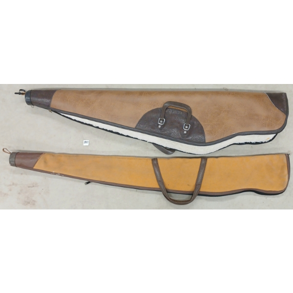 LOT OF 2 - FLEECE & DUCK PATTERNED SOFT LONG GUN CASES