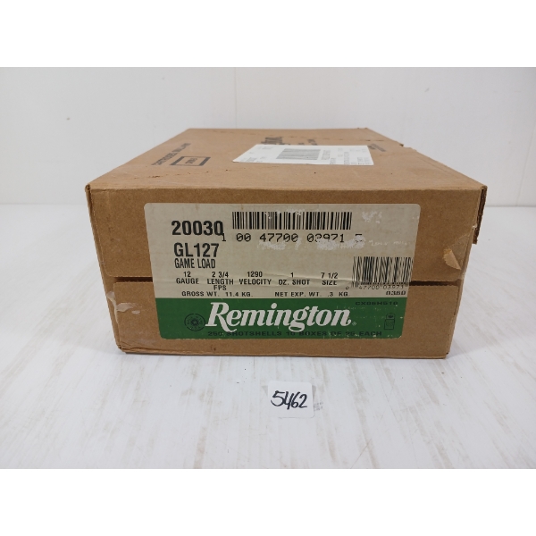 AMMO: 250X REMINGTON 12GA - 2-3/4IN - #7-1/2 SHOT - SEALED