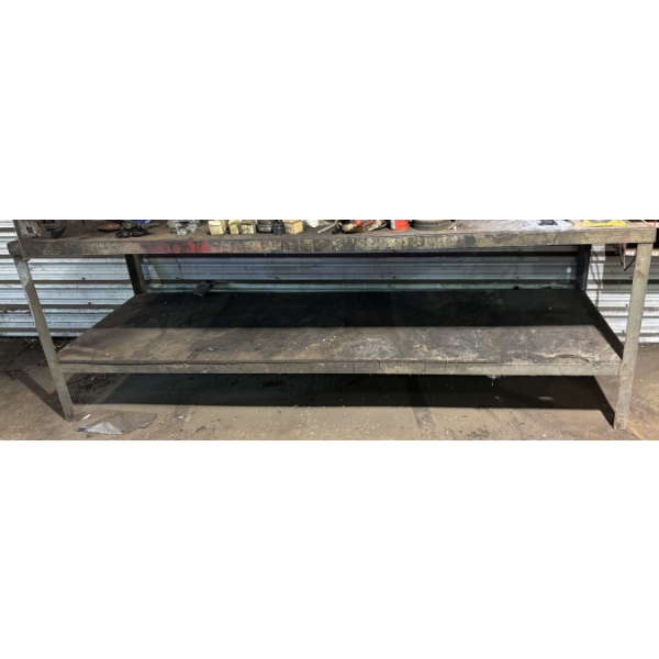 STEEL WORK BENCH W/ PF 6 INCH GRINDER & 5 INCH VICE