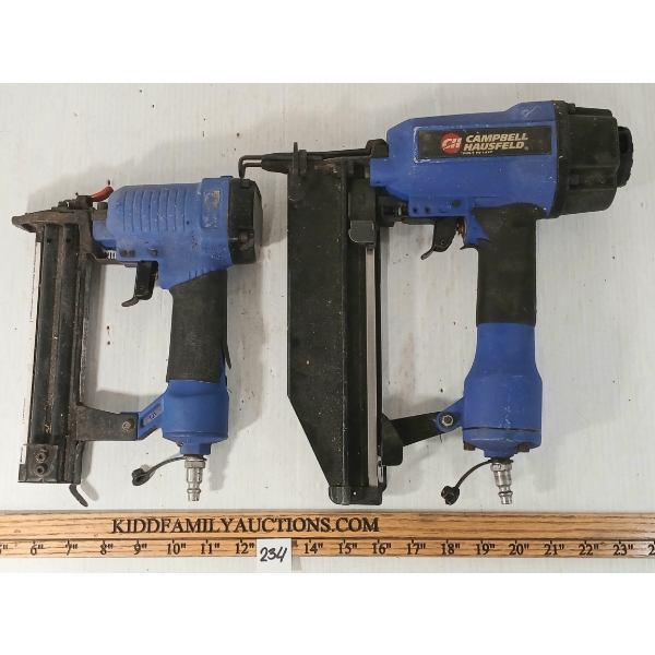 LOT OF 2 - CAMPBELL HAUSFELD 2-1/2IN FINISH NAILER & 18GA BRAD NAILER