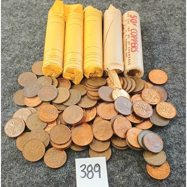 QTY OF MIXED YEARS CDN 1 CENT COINS