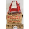 Image 5 : SAUNDERS SUPER WIND UP FIRE TRUCK W/ ORIG BOX