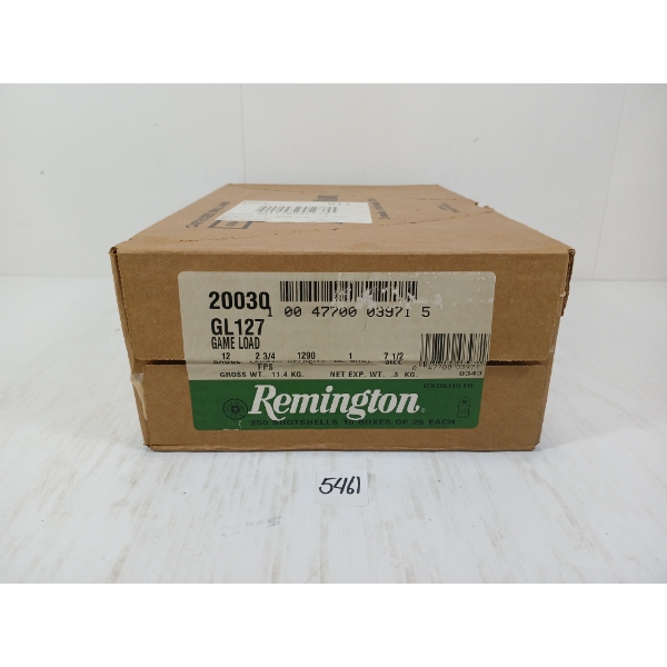 AMMO: 250X REMINGTON 12GA - 2-3/4IN - #7-1/2 SHOT - SEALED