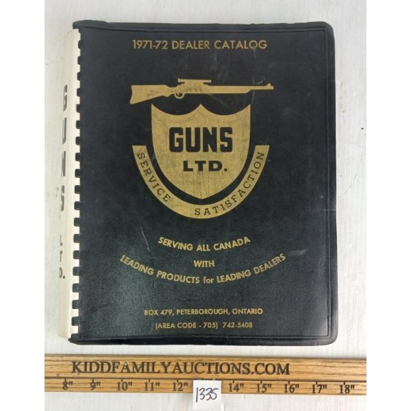 1971-72 DEALER CATALOG "GUNS LTD. SERVICE SATISFACTION"