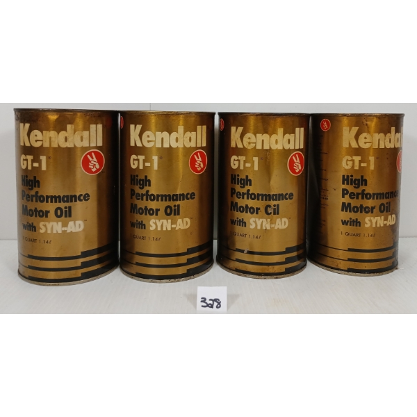 LOT OF 4 - KENDALL MOTOR OIL QT CANS