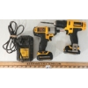Image 1 : LOT OF 3 - DEWALT CORDLESS IMPACT & 3/8IN DRILL W/ BATTERIES & CHARGER