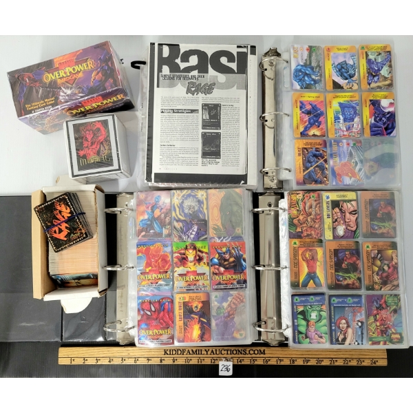 JOB LOT - MARVEL OVERPOWER, MARVEL METAL & RAGE COLLECTIBLE PLAYING CARDS