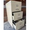 Image 1 : METAL FILE CABINET - 3 DRAWER - 18 X 26 X 40 INCH - W/ KEY