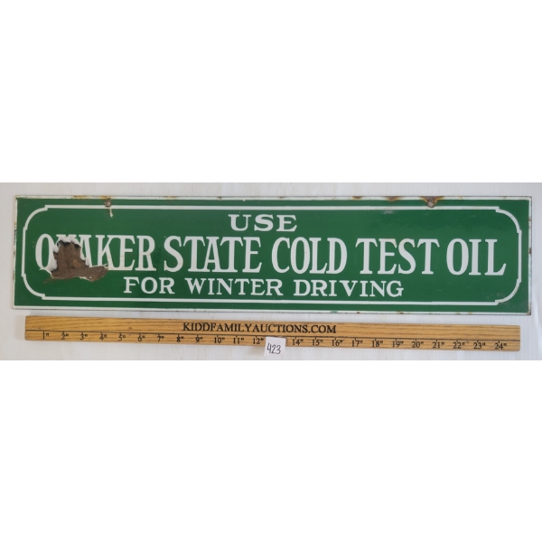 QUAKER STATE COLD TEST OIL - DSP SIGN
