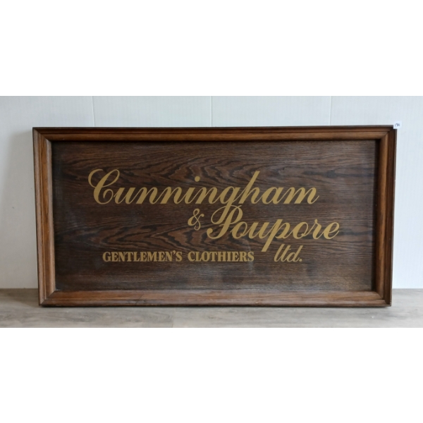 CUNNINGHAM & POUPORE GENTLEMEN'S CLOTHIER SIGN