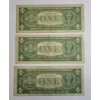 Image 2 : LOT OF 3 - 1957 U.S. $1 BANKNOTES