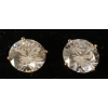 Image 1 : PAIR OF 18K GOLD PLATED SIMULATED DIAMOND (CZ) STUD EARRINGS