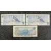 Image 2 : LOT OF 3 - 1972 & 1986 CDN $5 BANKNOTES - INCL UNCIRCULATED