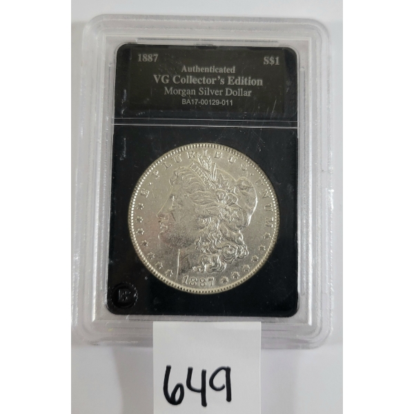 1887 U.S. SILVER MORGAN DOLLAR