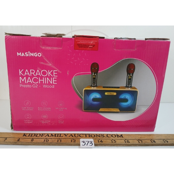MASINGO PRESTO G2 WOOD PORTABLE KARAOKE MACHINE 