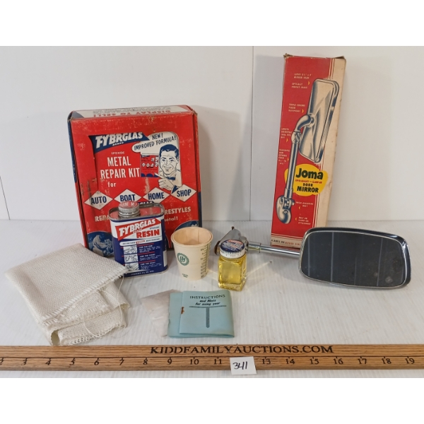 LOT OF 2 - JOMA DOOR MIRROR & FYBRGLAS METAL REPAIR KIT