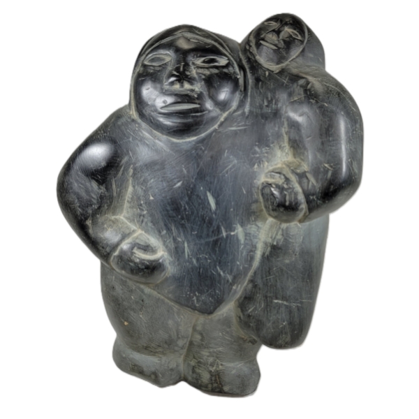  MOTHER & CHILD BY KALLUQ PALITUQ (PRS CDN ARTIST) - STONE