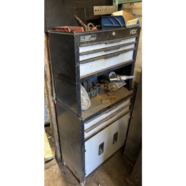 HDX ROLLING TOOL CHEST W / CONTENTS - 12 X 24 X 28 INCH