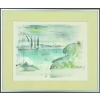 Image 1 : ABSTRACT BERMUDA LANDSCAPE BY ALFRED BIRDSEY (1912 - 1996) - FRAMED WATERCOLOUR ON PAPER